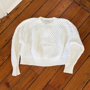 Cozy White Vince Knit Sweater